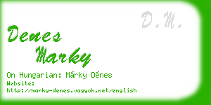 denes marky business card